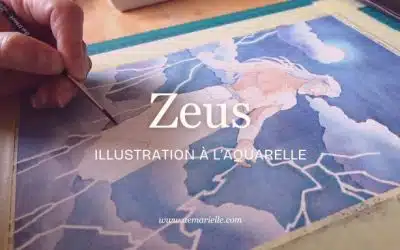 Illustration de Zeus à l’aquarelle